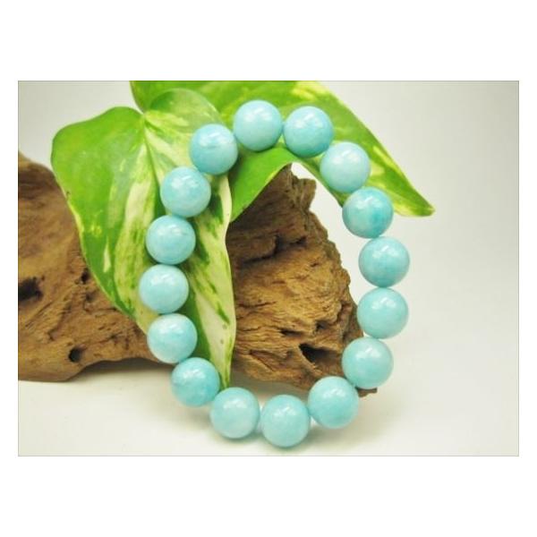 ブレスレット アマゾナイト ペルー産 Φ12±0.2mm 一点物 : 天然石のお店