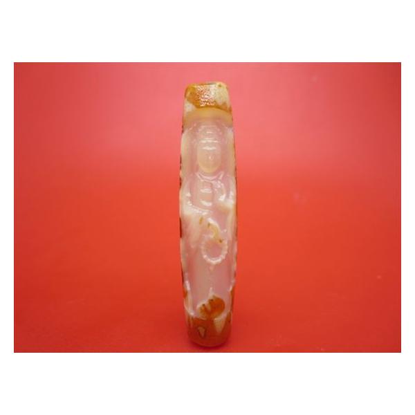 チベット彫刻天珠 鳳凰観音天珠 約58×13mm 一点物 : 天然石のお店Sun