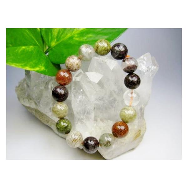 ブレスレット 千層ガーデンクォーツ Φ13±0.2mm 一点物 : 天然石のお店