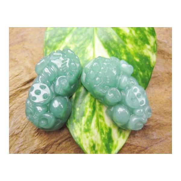 訳あり 置物 貔貅ペアヒキュウ グリーンアベンチュリン : 天然石のお店