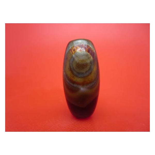 チベット天珠 日月星天珠 約32×15mm 天然模様入り 一点物 : 天然石のお