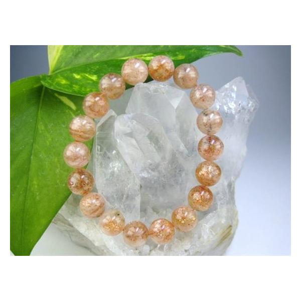 極上品質　１５Ａ　マイカ　サンストーン　ブレスレット 高品質]サンストーン ブレスレット 7.5mm #QF341 - プレミアム