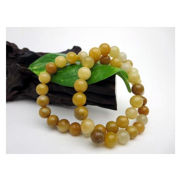均一ブレスレット 天然イエローカルサイト Φ8.5±0.2mm