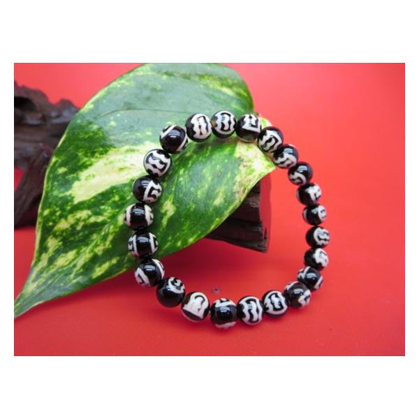 均一ブレスレット 大鵬鳥天珠 黒 Φ8±0.2mm : 天然石のお店Sun flower