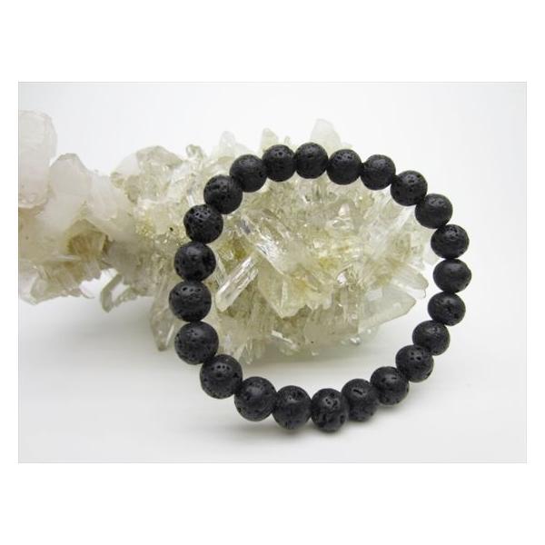 均一ブレスレット ラヴァストーン 溶岩石 Φ8.5±0.5mm : 天然石のお店