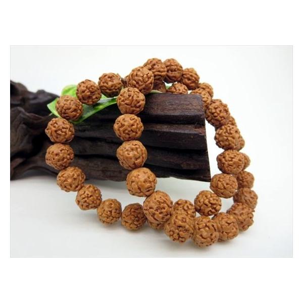 均一ブレスレット 金剛菩提樹 ルドラクシャ Φ10±0.5mm : 天然石のお店