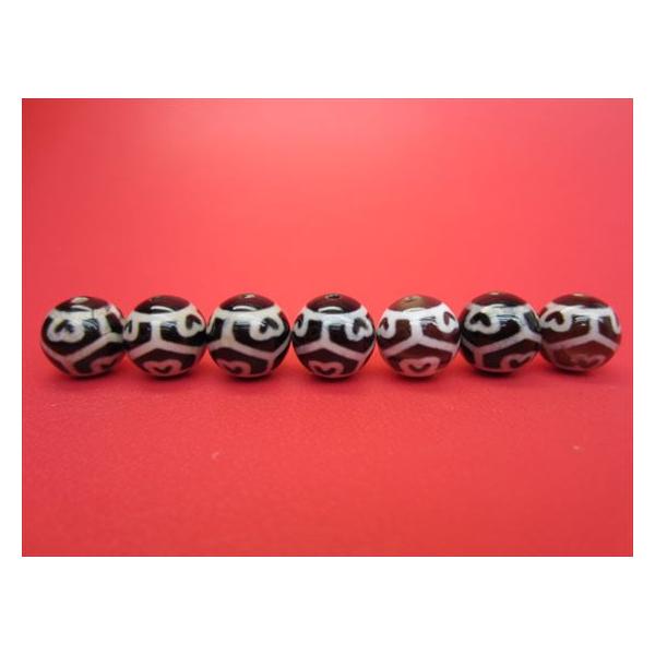 特価 チベット天珠 亀甲蓮花天珠 Φ12.2±0.2mm 10粒SET : 天然石のお店