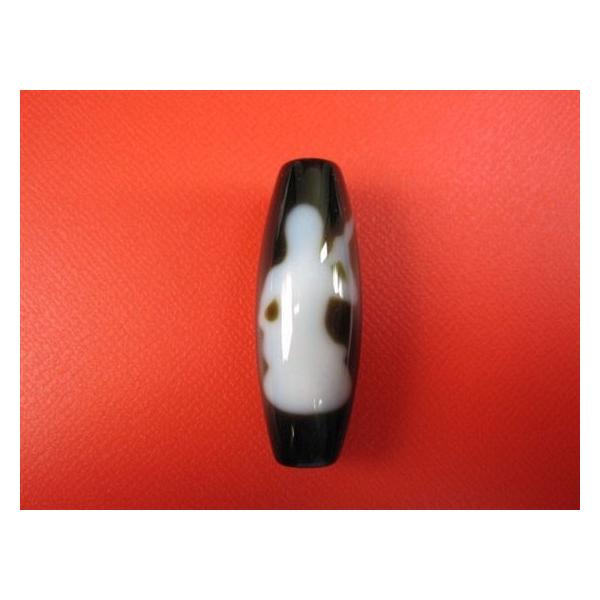 チベット高級至純天珠 琵琶観音大黒天天珠 38×12mm
