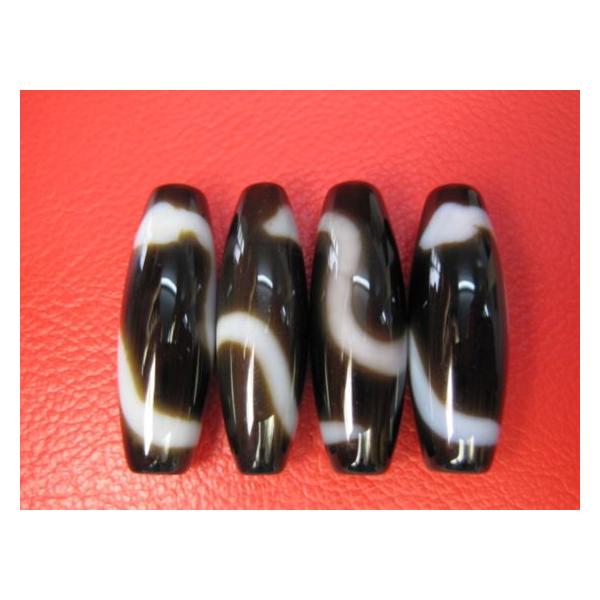 チベット高級至純天珠 白蛇天珠 38-40×12mm