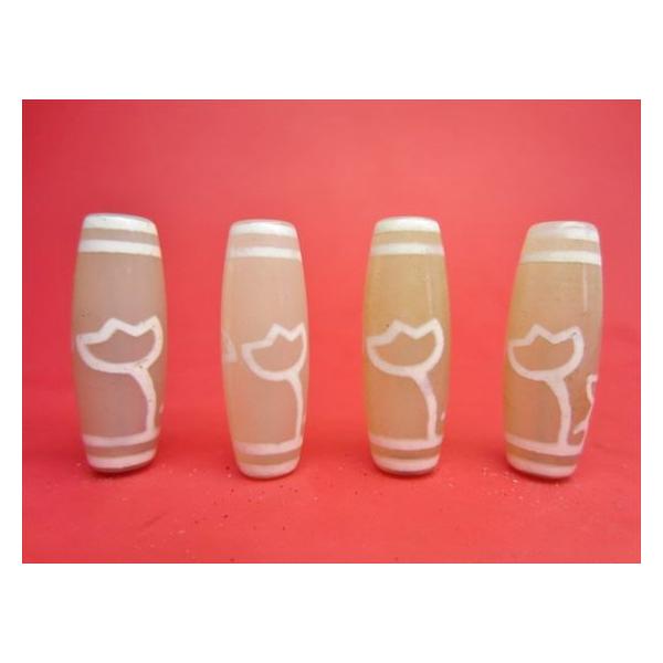 チベット天珠 水蓮花天珠 白 38×13mm : 天然石のお店Sun flower - 通販