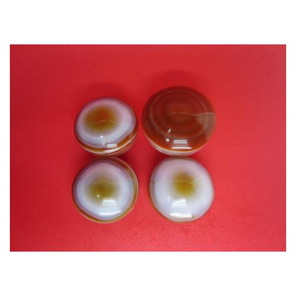 チベット高級天珠 羊眼板珠 天眼珠 約24-29×15-19mm 水晶入り 4粒SET
