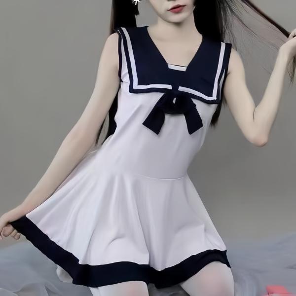 商品内容：衣装＋Tバック伸縮性：あり素  材：綿、ポリエステル生産国：中国サイズフリー（おすすめ体重40-60kg)着丈63cm  バスト80cm配送についてゆうパックにて配送九州以外の地域は注文入金後、翌々日のお届け時間指定、日にち指定は...