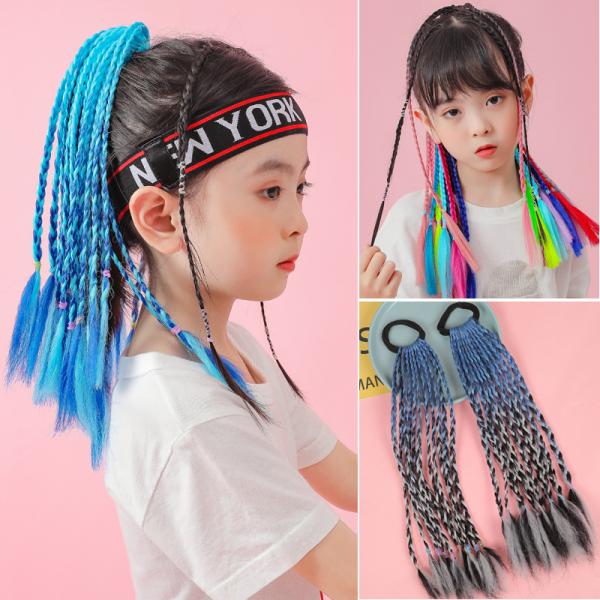 ダンス アクセサリー ヘアーアクセサリー エクステ コーンローウ 三つ編み おしゃれ カラフル ウィッグ 簡単 かわいい ヒップホップ イベント ステージ 派手