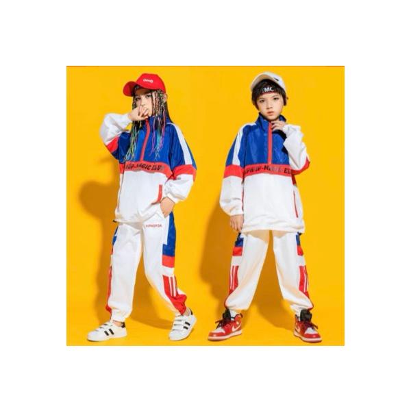ダンス ダンス衣装 子供 ヒップホップ ウィンドブレーカー かっこいい カラフル 韓国風 キッズ 男女兼用 イベント 大会 単品 セットアップ 上下 レッスン着商品内容パンツ（2420円）トップス（2920円）セットアップ（4980円）生産...