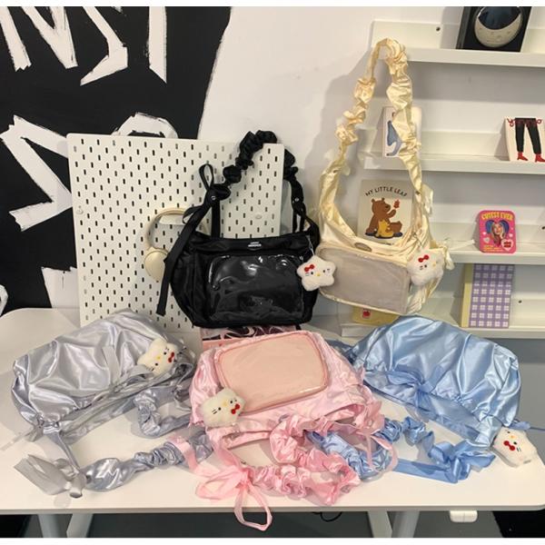 バッグ かわいい おしゃれ 春夏 デート 痛バッグ ショルダーバッグ 推し 推し活 オタ活 アレンジ ジャニオタ KPOP イベント お出かけ おそろい リボン 学生