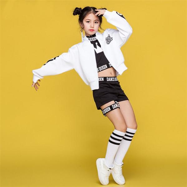 キッズダンス衣装 ヒップホップ セットアップ ガールズ チアガール 女の子 子供服 パーカー コート タンクトップ ショートパンツ 練習着 Buyee 日本代购平台 产品购物网站大全 Buyee一站式代购 Bot Online