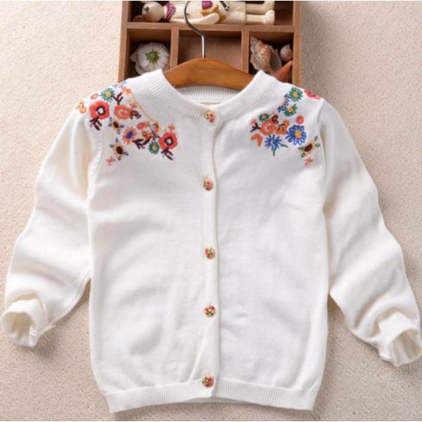 女の子 カーディガン 子供服 キッズ服 子供カーディガン ニット 刺繍