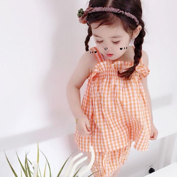 子供服 上下セット 女の子 ベビー服 キッズ服 ギンガムチェック 韓国子供服 キャミワンピース ノースリーブ 夏 おしゃれ 70cm 80cm 90cm 100cm 110cm Buyee Buyee Japanese Proxy Service Buy From Japan Bot Online