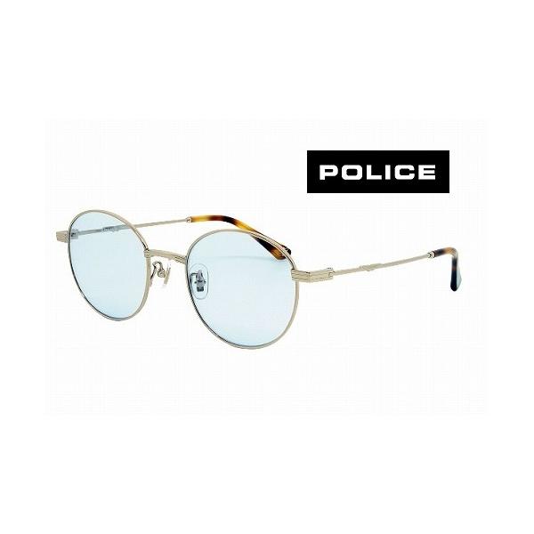 POLICE ポリスカスタムサングラス SPLA64J-300G BLUE 可視光線透過率75％ ライトカラーレンズ チタン メンズ レディス あすつく国内正規品