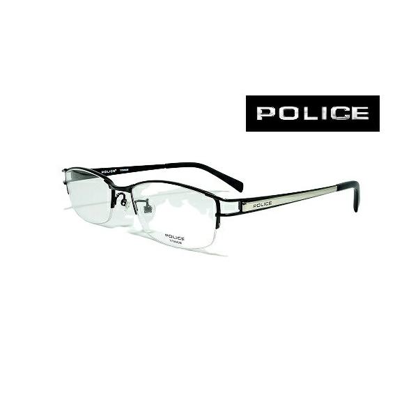 POLICE 眼鏡フレーム VPL174J-BK3 チタン メンズ レディス あすつく国内正規品