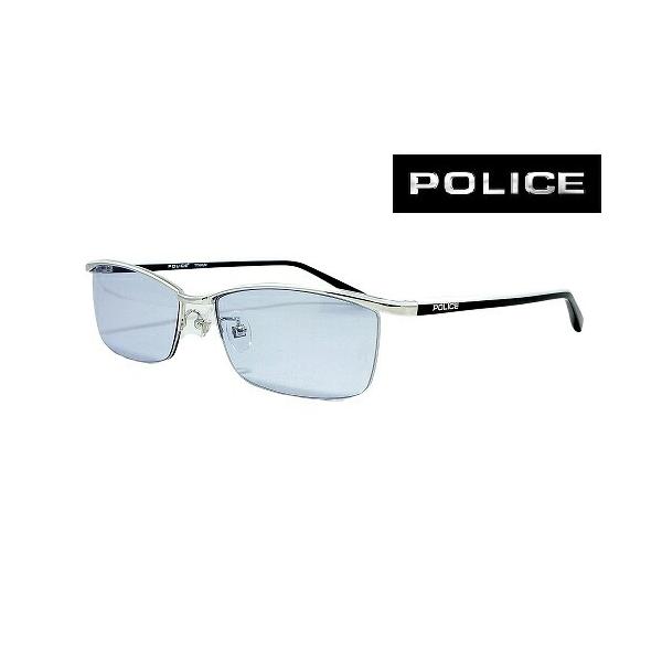 POLICE カスタムサングラス VPLN69J-579 BLUE チタン メンズ レディス あすつく国内正規品