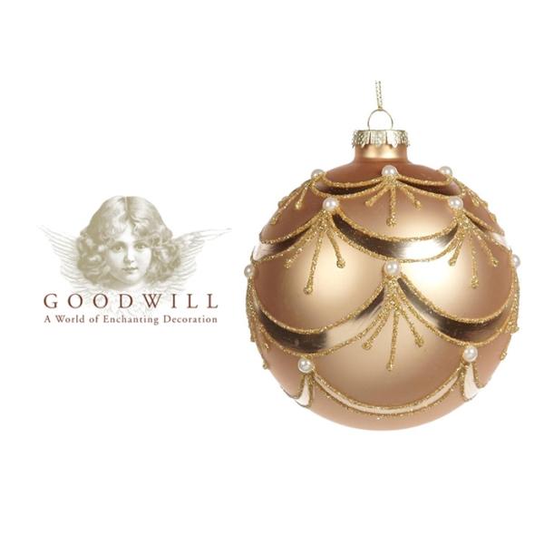 クリスマスツリー 飾り オーナメント ボール GOODWILL (グッドウィル) パール シャンデリア 10cm P32205