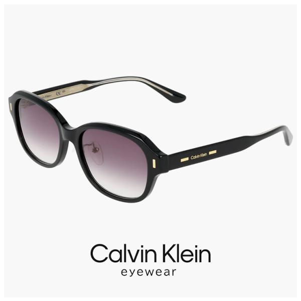 【新品】 レディース カルバンクライン サングラス ck23553slb 001 55mm   FEMALE モデル オーバル 型 UVカット UV400 紫外線対策 カルバン・クライン 黒 ブラック フレーム グラデーション レンズ ck23553slb-519-1.jpg