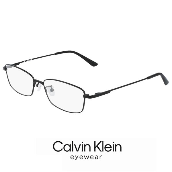 【新品】 カルバンクライン メンズ メガネ ck21114a-001   眼鏡 ck21114a めがね カルバン・クライン チタン メタル フレーム スクエア 型 黒ぶち Calvin Klein（カルバン・クライン） 【 度付き 対応 無料 】 メンズ