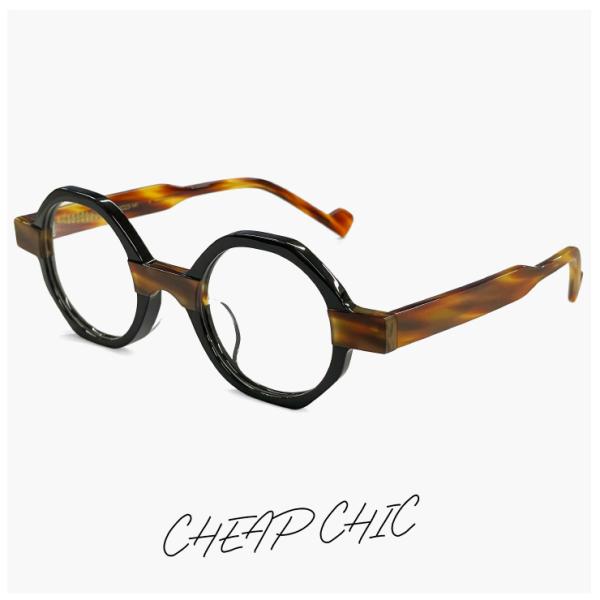 【新品】 個性的 メガネ CHEAP CHIC cc5023 GY/CL 眼鏡 メンズ レディース ユニセックス モデル 小ぶり 多角形 フレーム クリアブラウン スケルトン カラー バイカラー ダミーレンズ発送 個性的 メガネ CHEAP CHIC cc5023 GY/CL 眼鏡 メンズ レディース ユニ