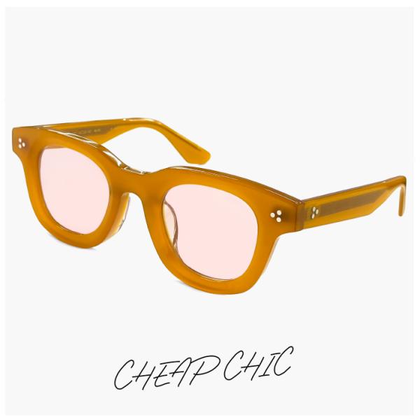 【新品】 CHEAP CHIC サングラス cc5029 cm メンズ レディース ユニセックス モデル ブランド 個性的 おしゃれ かわいい ウェリントン 型 太 フレーム キャメル uvカット 薄い色 ライトピンクスモーク レンズ チープシック CHEAP CHIC サングラス cc5029-cm メンズ レディース ユニセックス