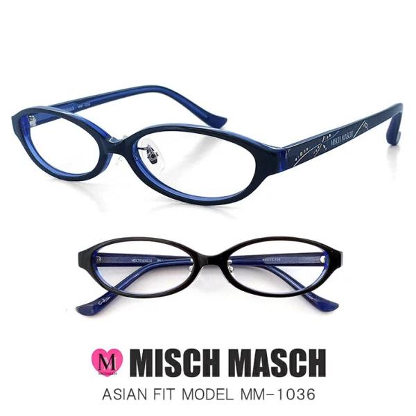 【新品】 MISCH MASCH レディース 眼鏡 mm-1036-1 ミッシュマッシュ ブランド メガネ レディース 女性用 黒ぶち ダミーレンズ発送 MISCH MASCH - 【新品】 MISCH MASCH レディース 眼鏡 mm-1036-1