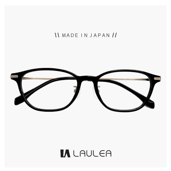 度付き対応 レンズ付き】日本製 鯖江 メガネ la4055 bk laulea 眼鏡
