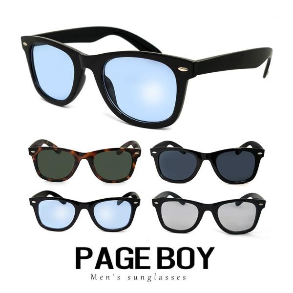 サングラス uvカット 紫外線対策 PY1181 ウェリントン 型 メンズ