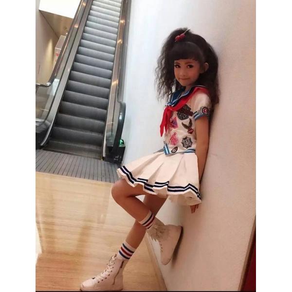 ダンス衣装 海軍風 ダンス 衣装 子供 女の子 ダンス衣装 セットアップ セーラー服 キッズ チア チアガール ダンス衣装 Buyee Buyee Japanese Proxy Service Buy From Japan Bot Online