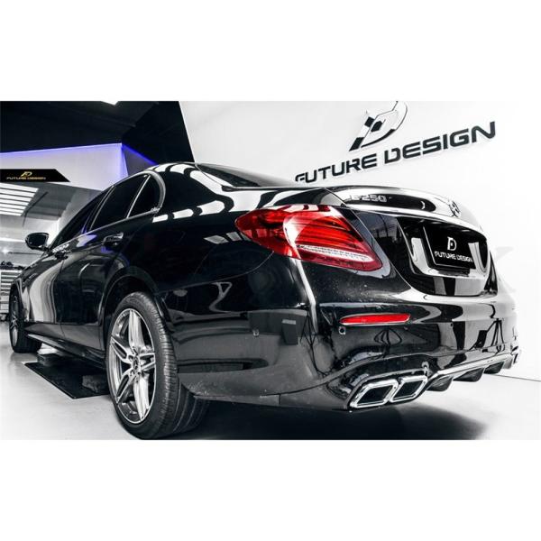 BENZ ベンツ Eクラス W213 S213 AMGリアバンパー用改造型 E63 ルック ディフューザー セットマフラーカッター付き