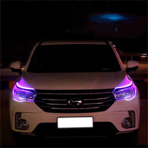 期間限定価格 シーケンシャルウインカー Ledテープ シリコンチューブ アイスブルー 流れるウインカー 60cm 本物品質の 12v 極薄 簡単取付 U60 X 2本セット 車検