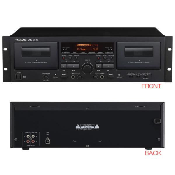 TASCAM 202MKVII 202MK7 業務用ダブルカセットデッキ : サン TASCAM 202MKVII 202MK7 業務用ダブルカセットデッキ : サン