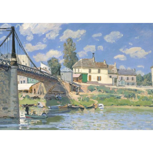アートパネル ヴィルヌーヴ・ラ・ガレンヌの橋 シスレー キャンバス アートプロモート ファブリックパネル インテリア 名画 絵画 ネコポス