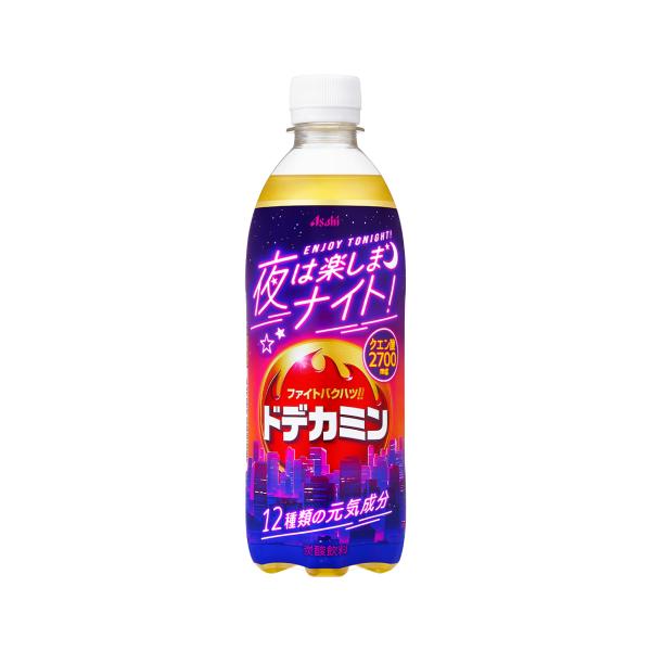 アサヒ飲料 アサヒ ドデカミン楽しまナイト！ 500ml×24本入 ケース売り まとめ買い 強炭酸 クエン酸 高麗人参エキス 調製ローヤルゼリー ガラナ マカ