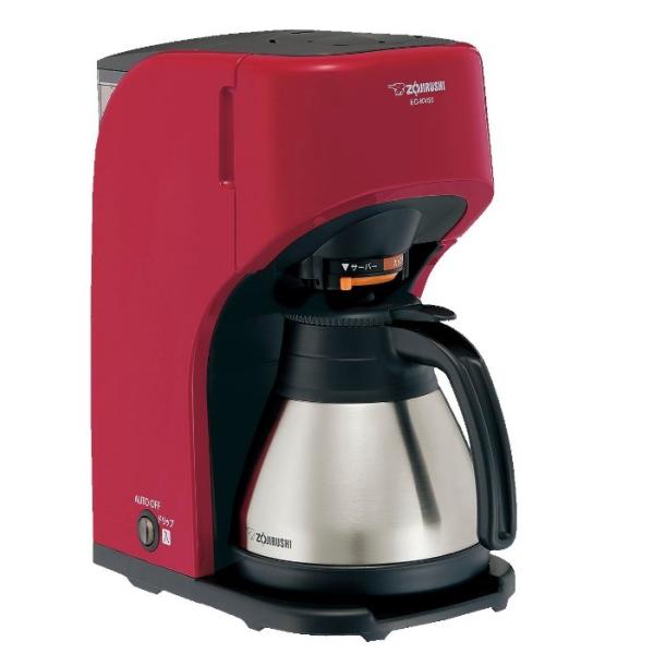 象印 コーヒーメーカー 珈琲通 珈琲カップ5杯 EC-KV50-RA レッド 家庭用 オフィス まほうびん構造のステンレスサーバー ドリップ方式 ZOJIRUSHI