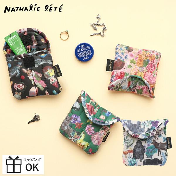 ナタリーレテ nathalie lete キルトミニポーチ ポーチ コスメポーチ ミニポーチ 小物入れ バッグ 収納ケース 猫 cat