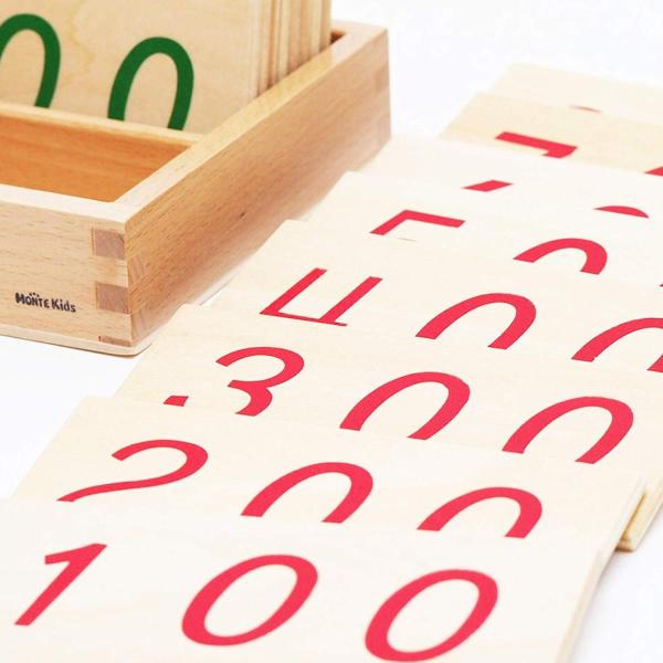 Monte Kidsモンテッソーリ教具 数字カード 1 9000 大 Montessori