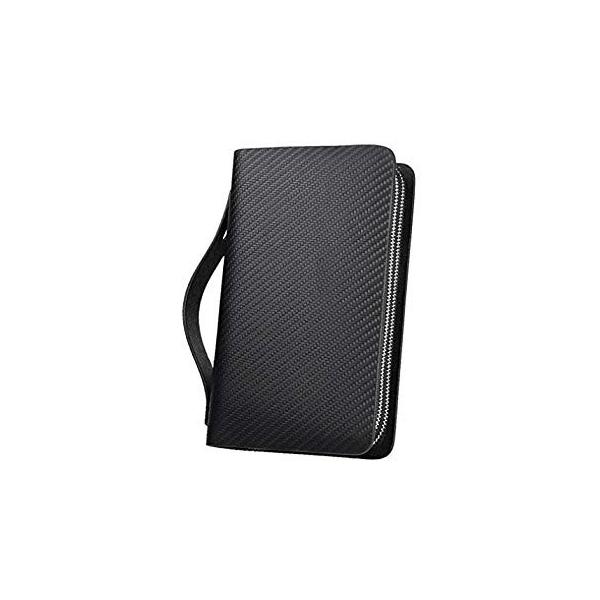 卸売 スペインレザー ブラック F セカンドバッグ メンズ セカンドバック 長財布 イタリア産 スペイン産 カーボン レザー カーボンレザー 財布 高評価なギフト