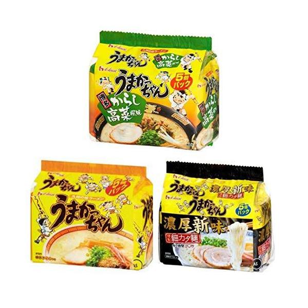 「商品情報」うまかっちゃん3種類　各5食合計15食+だしの素4ｇ付[セット内容](1)うまかっちゃんオリジナル(2)からし高菜(3)濃厚新味（細カタ麺） 当店ではうまかっちゃん単品、セット各種販売中です。　　　