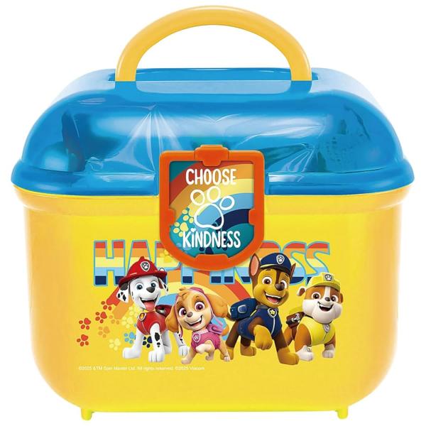 「商品情報」1BOX1個入り。パウ・パトロールのデザインが入ったプラスチック製トランクです。持ち手がついて運びやすく、おもちゃや文具など整理したり、バッグのように使ったり、二次利用にぴったり。水濡れや汚れも気にせず様々にお使いいただけます。...