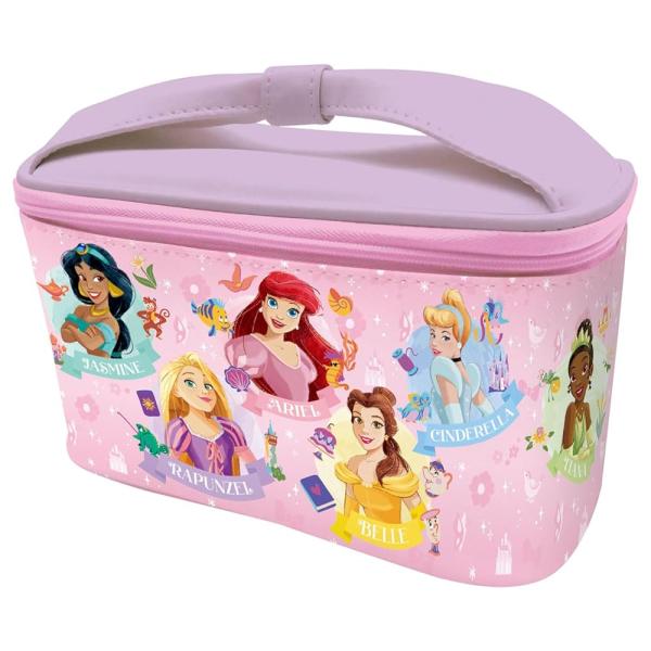 「商品情報」1BOX1個入り。大きなリボン型持ち手つきの本格的なバニティポーチ。側面にフルカラーで華やかなディズニープリンセスのデザインが入っています。天面がファスナーで全開し、底面の奥行がしっかりある為、見た目以上にたっぷりコスメや文具な...
