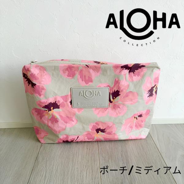 タグ付き　マークアンドロナ ハワイ限定 ポーチ クラッチ ラメ ピンク ALOHA COLLECTION（アロハコレクション） Flutter ポーチ/クラッチ