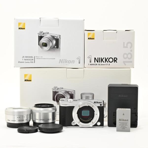 良品＞ Nikon ミラーレス一眼 Nikon1 J5 ダブルレンズキット シルバー