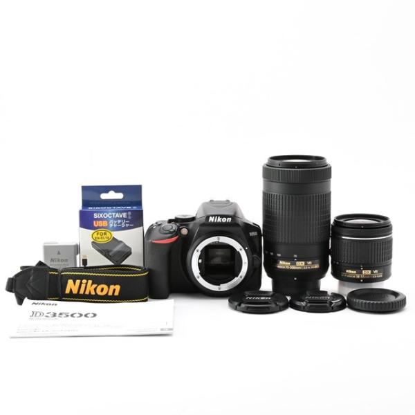 ＜美品＞ Nikon デジタル一眼レフカメラ D3500 ダブルズームキット
