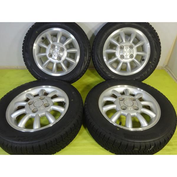 スズキ純正ホイール BRIDGESTONE Playzのセット 155/65R13 100の4穴 4J 